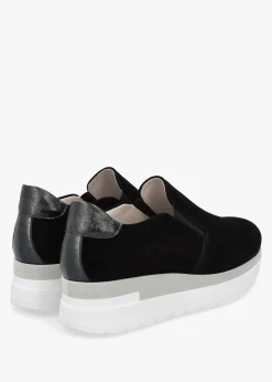 Best DANIEL Commy Black Suede Flatform Wedge Shoes