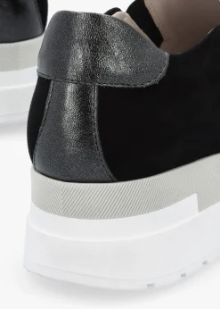 Best DANIEL Commy Black Suede Flatform Wedge Shoes