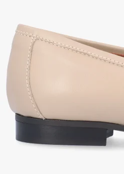 Hot EVALUNA Compact Taupe Leather Loafers