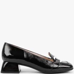 Online WONDERS Corda Black Patent Leather Heeled Loafers