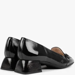Online WONDERS Corda Black Patent Leather Heeled Loafers