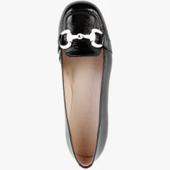 Online WONDERS Corda Black Patent Leather Heeled Loafers