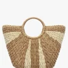 Online BLE Cream & Beige Straw Woven Shopper Bag