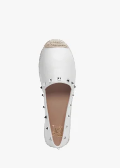 Online DF By DANIEL Cubby White Studded Espadrilles