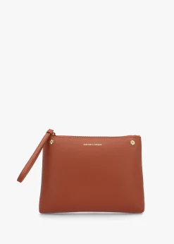 Hot EMPORIO ARMANI Cuoio Rosso Pebbled Shopper With Pouch