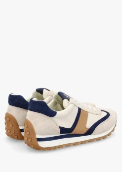 Best LAUREN RALPH LAUREN Dani White Sand Navy Multi Suede Trainers