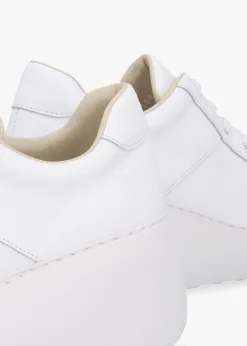 Outlet FLY LONDON Delf II White Leather Wedge Trainers