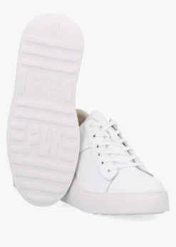 Outlet FLY LONDON Delf II White Leather Wedge Trainers