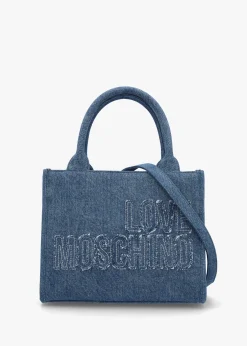 Clearance LOVE MOSCHINO Denim Blue Tote Bag