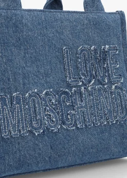 Clearance LOVE MOSCHINO Denim Blue Tote Bag