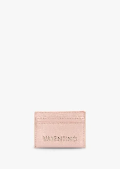 Outlet VALENTINO BAGS Divina Oro Rosa Pebbled Card Case