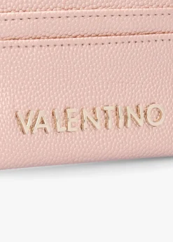 Outlet VALENTINO BAGS Divina Oro Rosa Pebbled Card Case