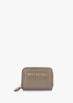 Discount VALENTINO BAGS Divina Taupe Pebbled Coin Purse