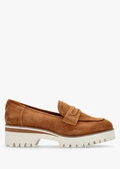 Outlet MODA IN PELLE Ebonee Tan Suede Chunky Loafers