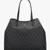 Outlet GUESS Eco Victtoria II Coal Logo 2 In 1 Tote Bag