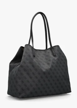 Outlet GUESS Eco Victtoria II Coal Logo 2 In 1 Tote Bag