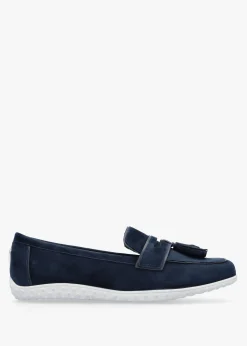Sale MODA IN PELLE Elinia Navy Suede Tassel Loafers