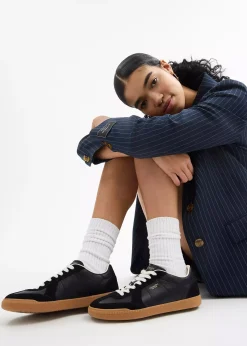 Sale COACH Ellis Black Leather & Suede Trainers