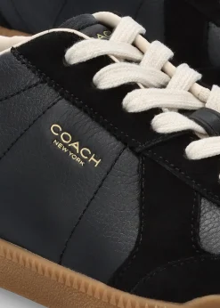 Sale COACH Ellis Black Leather & Suede Trainers