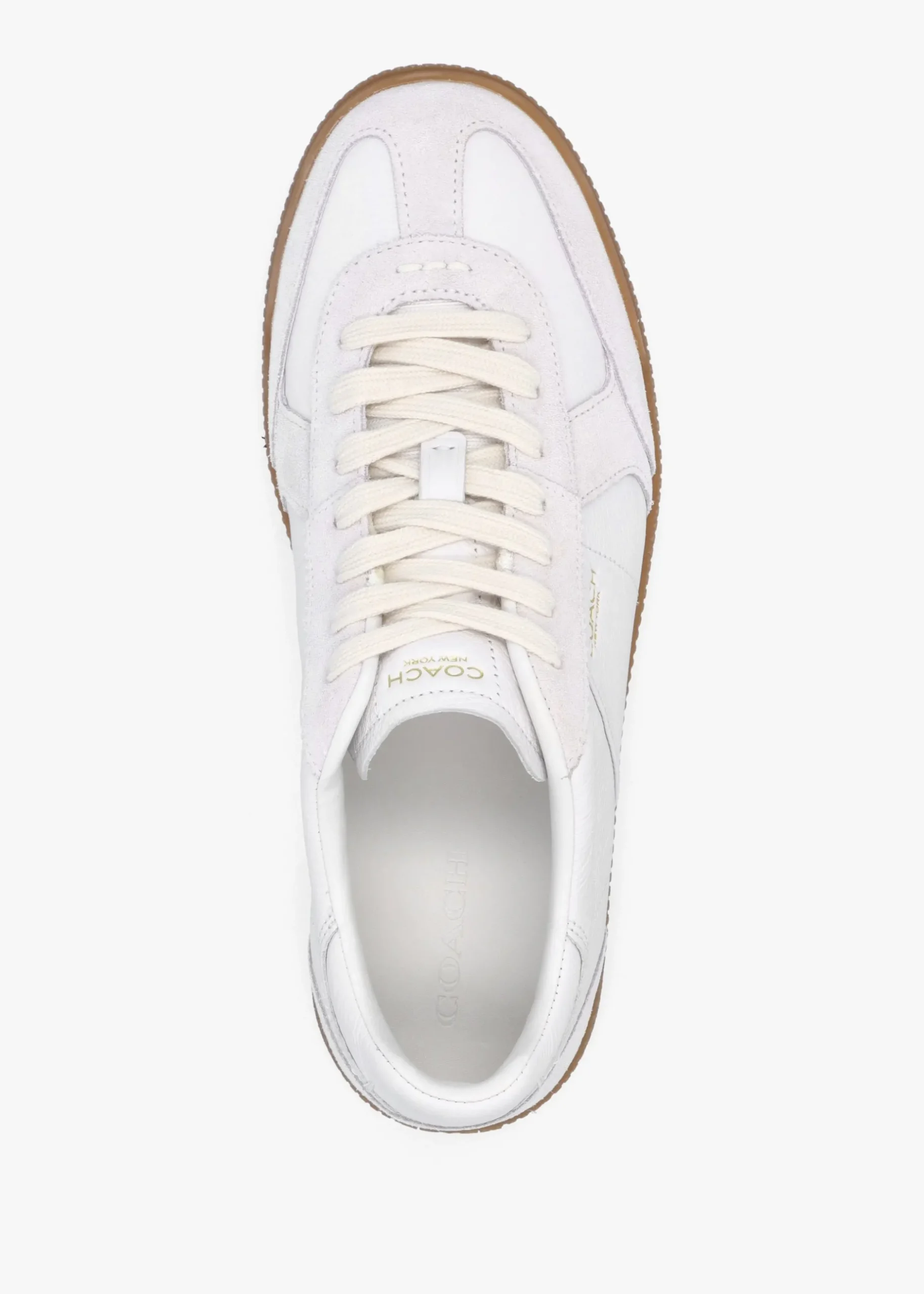 Sale COACH Ellis Optic White Leather & Suede Trainers