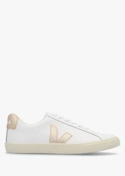 Hot VEJA Esplar Logo Leather Extra White Platine Trainers