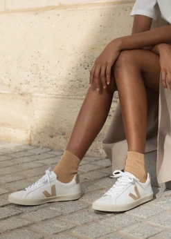 Hot VEJA Esplar Logo Leather Extra White Platine Trainers