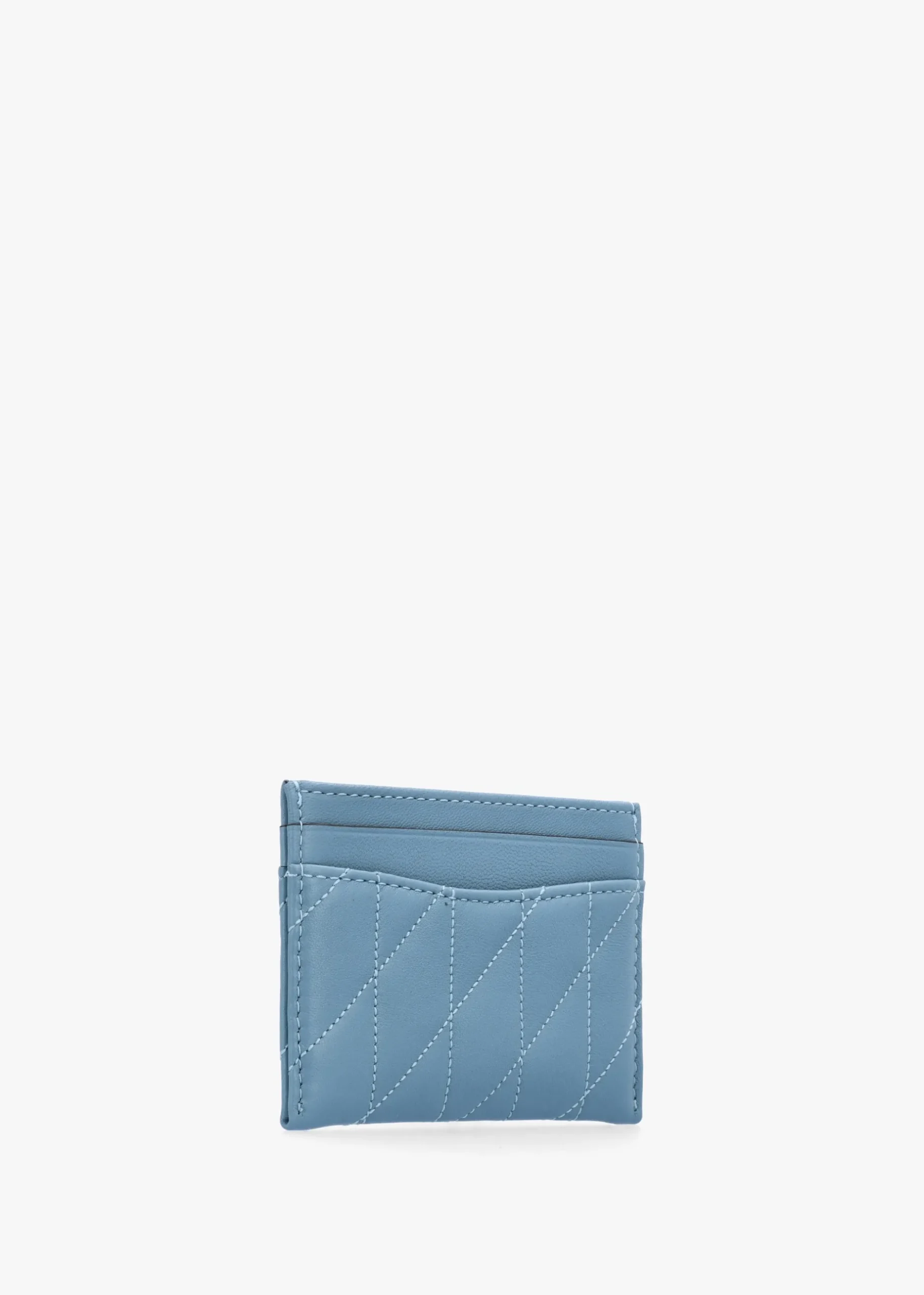 Sale COACH Essentials Quilted Pillow Bluebell Leather Card Case