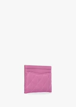 Best COACH Essentials Quilted Pillow Fuchsia Leather Card Case