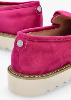 Online MODA IN PELLE Eves Pink Textile Loafers