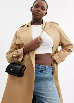 Sale COACH Evie Black Leather Wallet On A Chain Bag