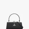 Discount VIVIENNE WESTWOOD Extra Large Doll Frame Saffiano Black Purse Bag