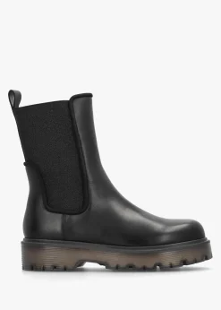 Best DANIEL Ezzie Black Leather Tall Chelsea Boots