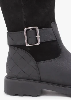 Discount BARBOUR Fareham Black Leather Knee High Boots