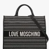 Fashion LOVE MOSCHINO Flower Nero Tote Bag