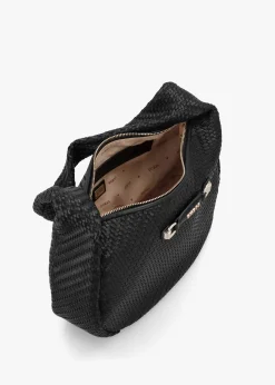 Sale GUESS Francy Woven Black Hobo Bag