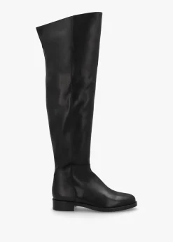 Best DANIEL Giselle Black Leather Over The Knee Boots