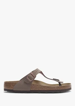 Clearance BIRKENSTOCK Gizeh Birko-Flor Mocca Toe Post Sandals