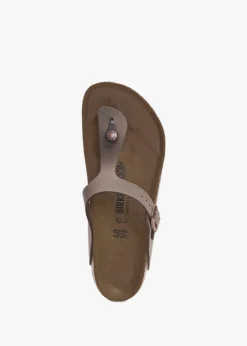 Clearance BIRKENSTOCK Gizeh Birko-Flor Mocca Toe Post Sandals