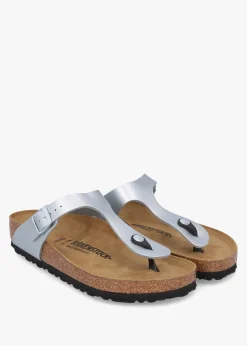 Hot BIRKENSTOCK Gizeh Silver Birko-Flor Sandals