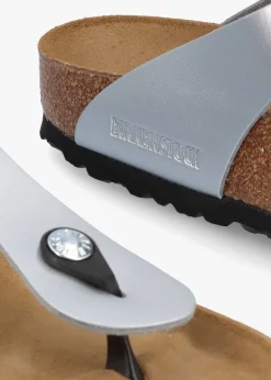 Hot BIRKENSTOCK Gizeh Silver Birko-Flor Sandals