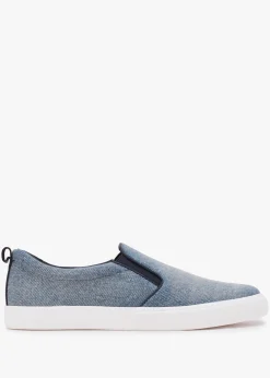 Hot LAUREN RALPH LAUREN Haddley Blue Denim Trainers