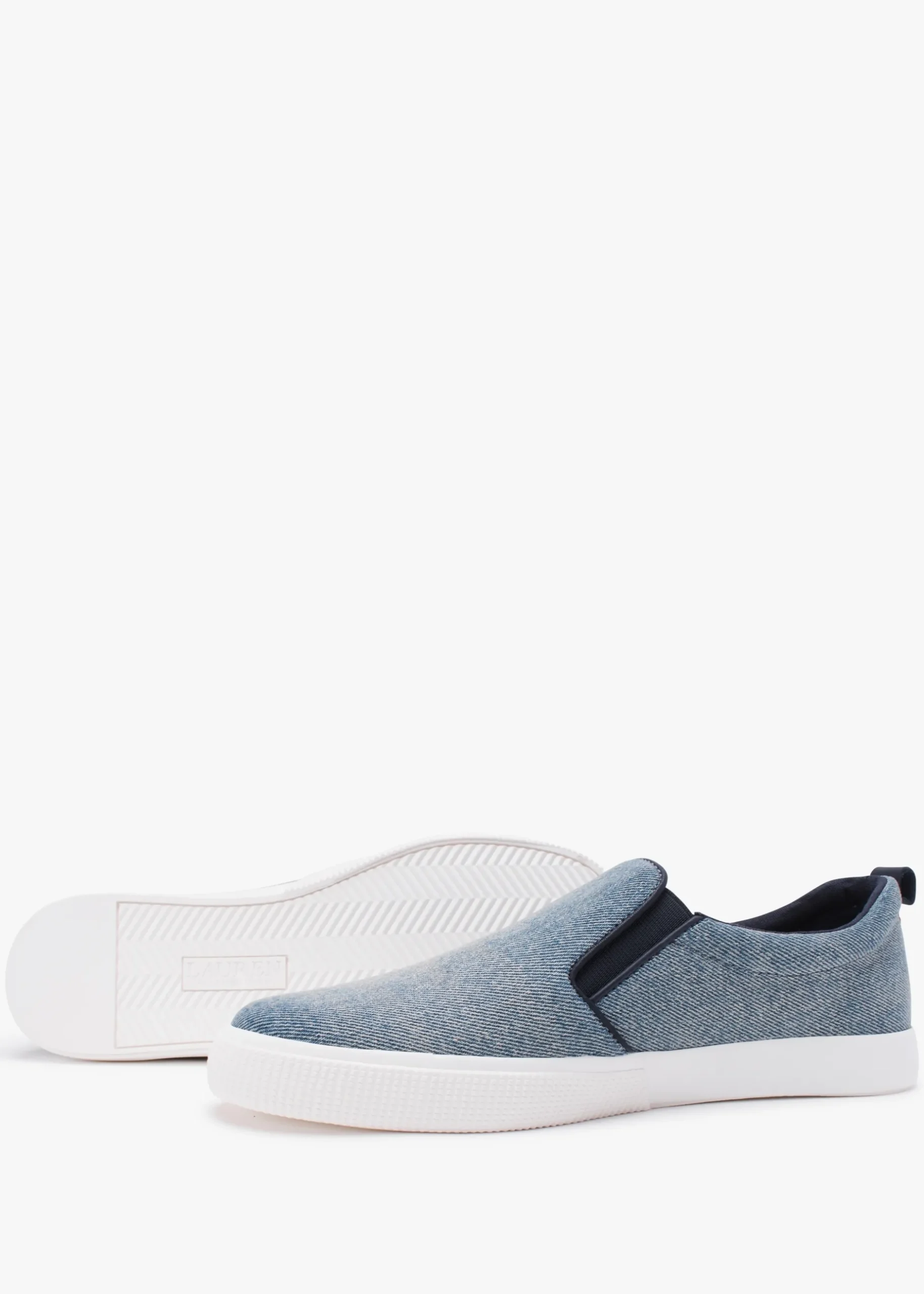 Hot LAUREN RALPH LAUREN Haddley Blue Denim Trainers