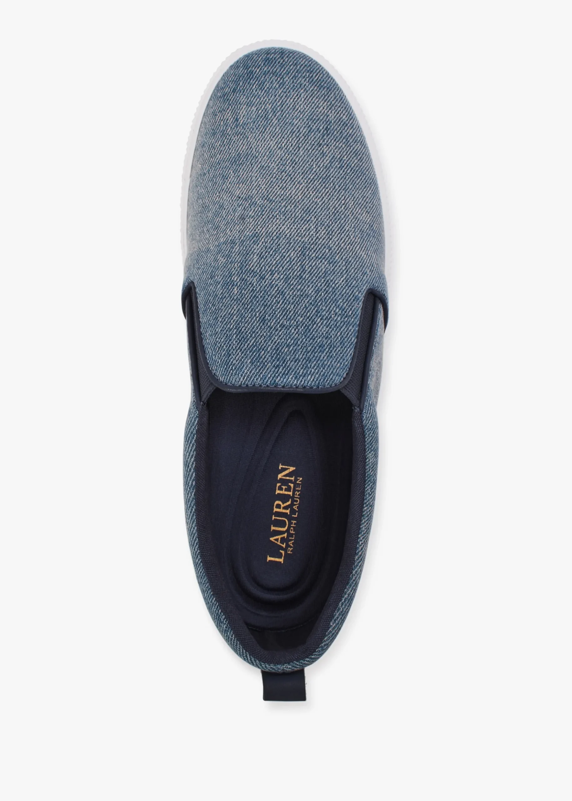 Hot LAUREN RALPH LAUREN Haddley Blue Denim Trainers