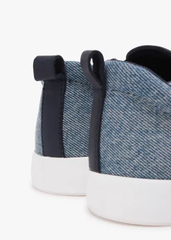 Hot LAUREN RALPH LAUREN Haddley Blue Denim Trainers