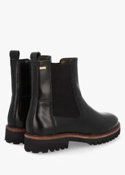 Clearance BARBOUR Harmby Black Leather Chelsea Boots