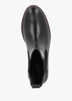 Clearance BARBOUR Harmby Black Leather Chelsea Boots