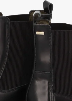 Clearance BARBOUR Harmby Black Leather Chelsea Boots