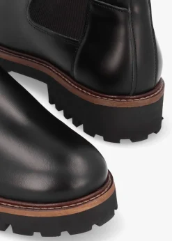 Clearance BARBOUR Harmby Black Leather Chelsea Boots