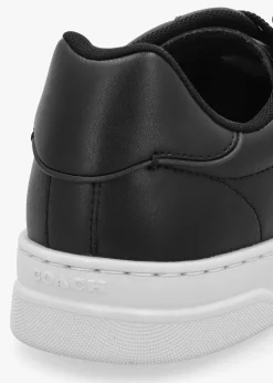 Sale COACH High Line Black Optic White Leather Trainers