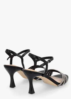 Sale DANIEL Icris Black Strappy Mid Heel Sandals